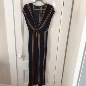 Lulus Black and Brown Maxi Swimsuit Cover Up